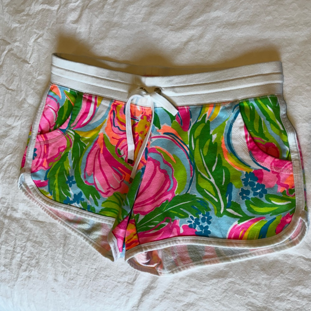 Lilly Pulitzer Chrissy Beach Shorts So A Peeling French Terry Lounge Sz S